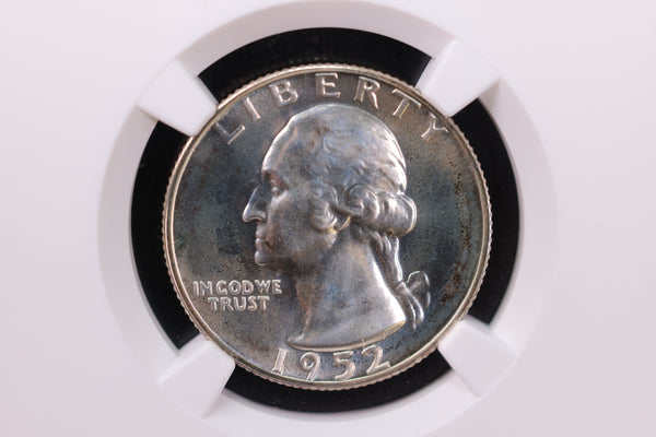 1952 Proof Washington Silver Quarter., NGC Graded PF-67. Store #30015