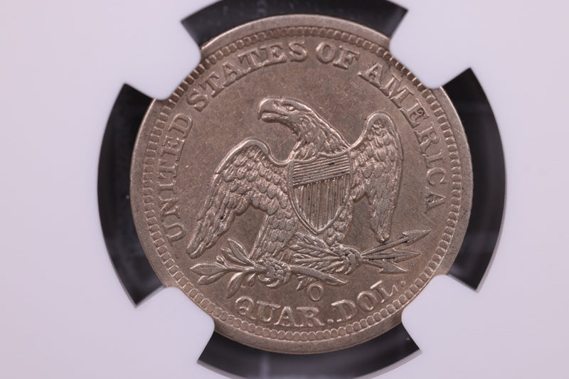 1851-O Seated Liberty Quarter., Very Tough Date., NGC AU-53., Store