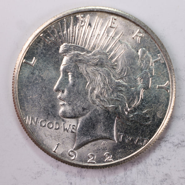 1922-S Peace Silver Dollar., Gem Mint State.,  Uncirculated Coin., Store Sale #DR0597
