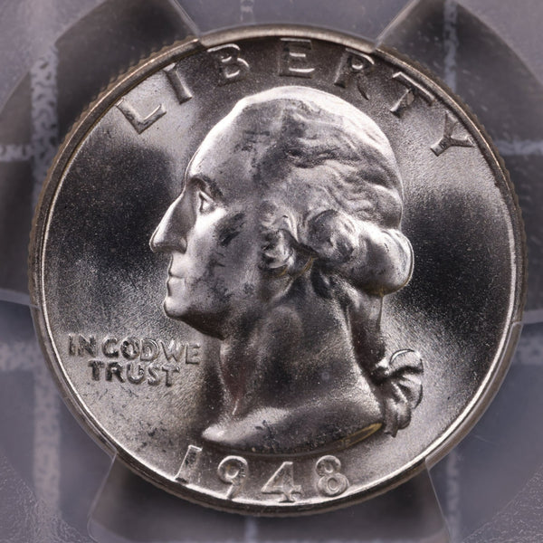 1948-S Washington Silver Quarter., PCGS MS-65., Store #0887