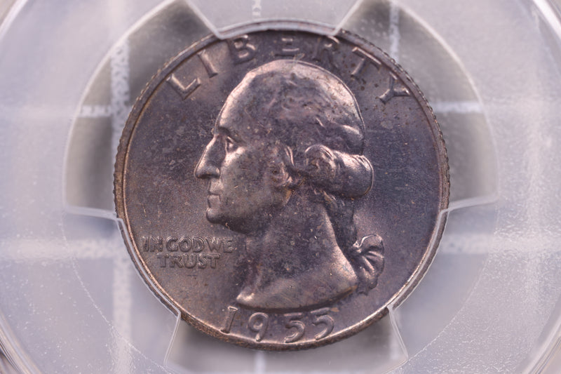 1955 Washington Silver Quarter., PCGS MS-66., Store