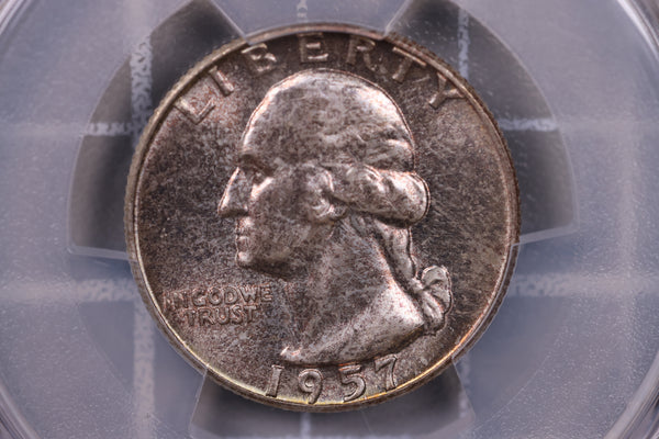 1957 Washington Silver Quarter., PCGS MS-66., Store #0891