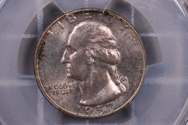 1957 Washington Silver Quarter., PCGS MS-66., Store #0892