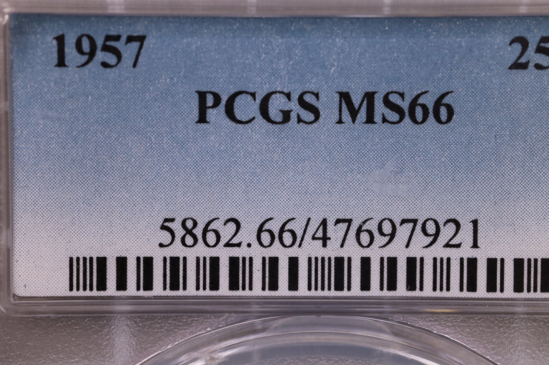 1958-D Washington Silver Quarter., PCGS MS-66., Store