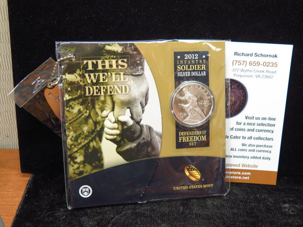 2012-W Infantry Soldier Proof Silver Dollar Commemorative. Original Government Packaging. Store # 12537