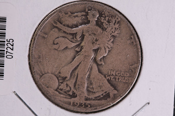 1935-D Walking Liberty Half Dollar.  Circulated Condition. Store #07225