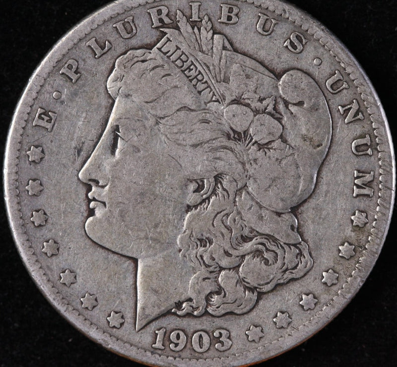 1903-S Morgan Silver Dollar, Fine+ Circulated Coin, Store