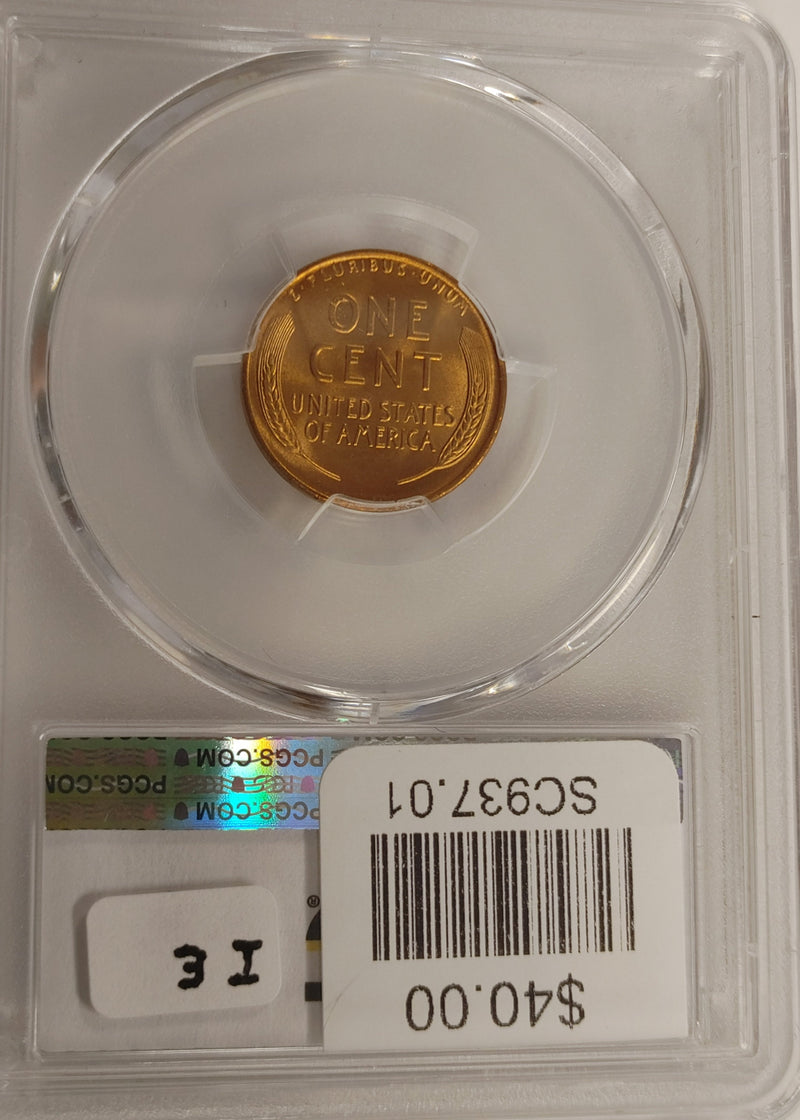 1937 Lincoln Cent, PCSG Graded MS66RD Store