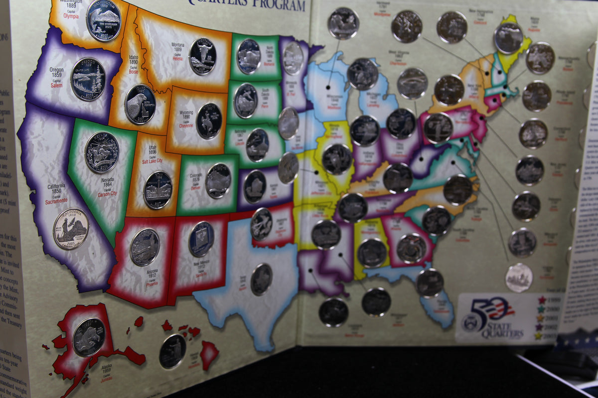 50 State Quarter, Deluxe Collector Archive Album, Complete with 