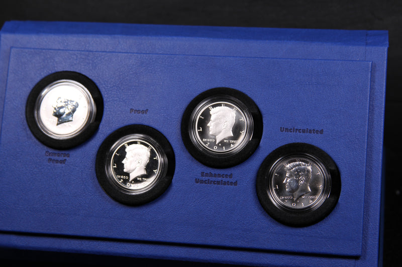 2014 Kennedy Half Dollar, 4 Coin Set. U.S. Mint Issued.