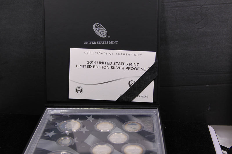 2014 Limited Edition Silver Proof Set. Complete with U.S. Mint Packing.