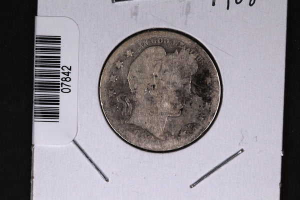 1908 Barber Quarter.  Affordable Collectible Coin.  Store # 07842