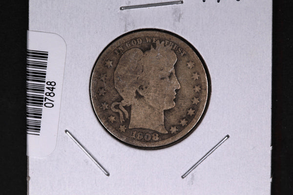 1908-O Barber Quarter.  Affordable Collectible Coin.  Store # 07848