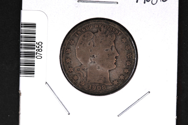 1908-O Barber Quarter.  Affordable Collectible Coin.  Store # 07855