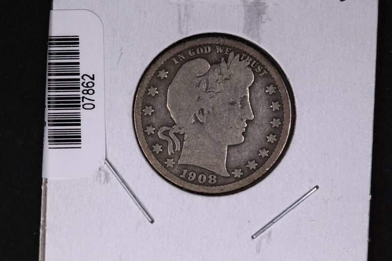 1908-D Barber Quarter.  Affordable Collectible Coin.  Store