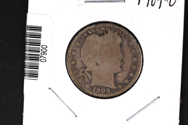 1909-D Barber Quarter.  Affordable Collectible Coin.  Store # 07900