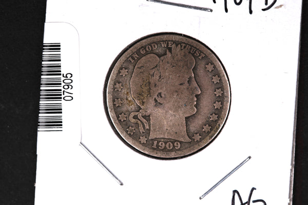 1909-D Barber Quarter.  Affordable Collectible Coin.  Store # 07905