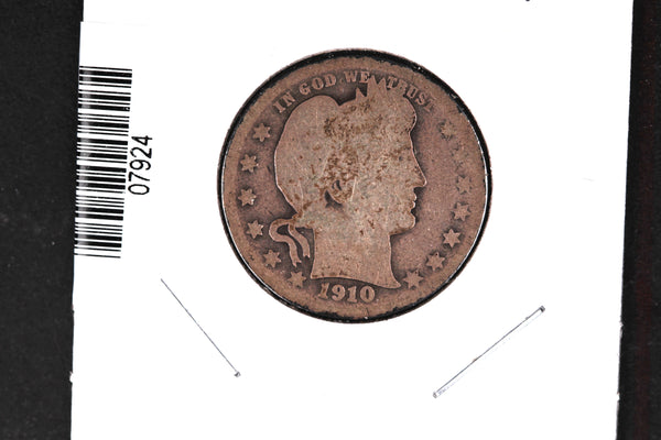 1910 Barber Quarter.  Affordable Collectible Coin.  Store # 07924