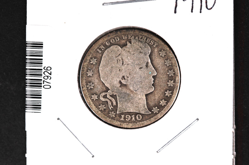 1910 Barber Quarter.  Affordable Collectible Coin.  Store