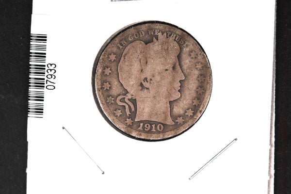 1910-D Barber Quarter.  Affordable Collectible Coin.  Store # 07933