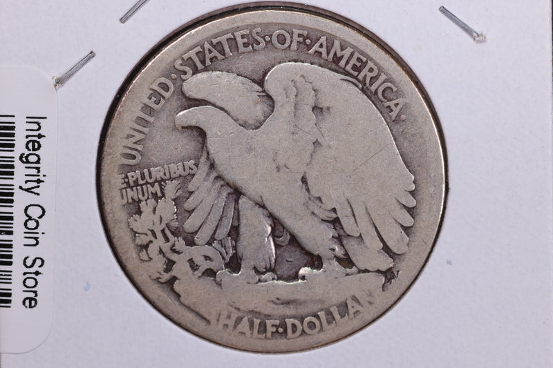 1917-D, On Obverse, Walking Liberty Half Dollar. Circulated Condition. Store