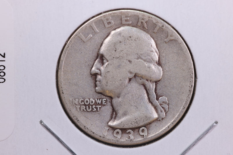 1939 Washington Quarter. Affordable Circulated Collectable Coin. Store