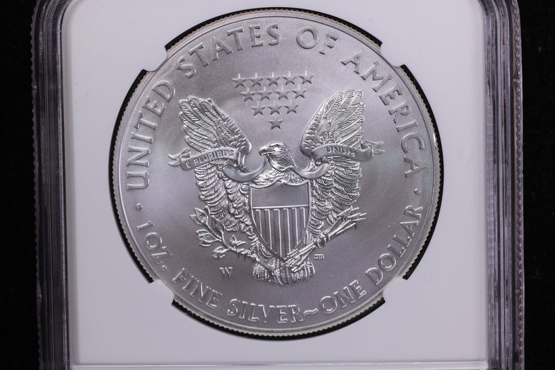 2014-W American Silver Eagle, Burnished Strike. NGC MS70. Store SALE