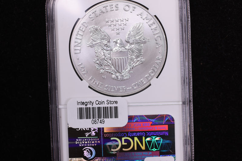 2014-W American Silver Eagle, Burnished Strike. NGC MS70. Store SALE