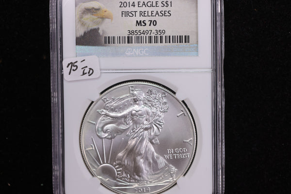 2014 American Silver Eagle, First Releases, NGC MS70, Store #12149