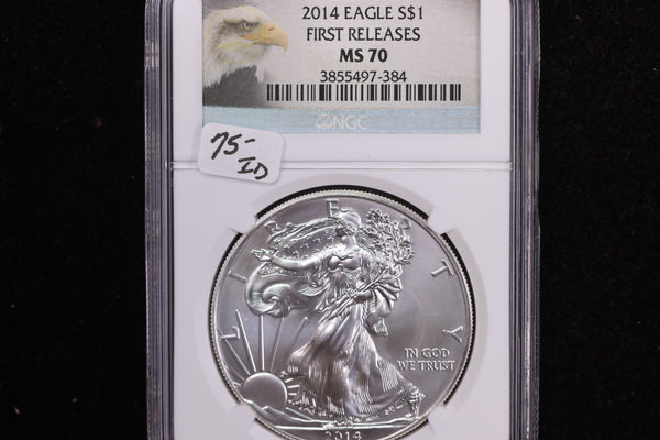 2014 American Silver Eagle, First Releases, NGC MS70, Store #12150