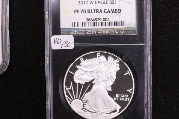 2012-W American Silver Eagle, NGC PF70 Ultra Cameo, Store #12171