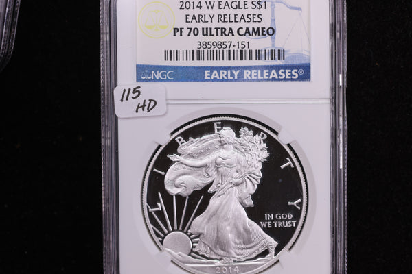 2014-W American Silver Eagle, Early Releases, NGC PF70 Ultra Cameo, Store #12173