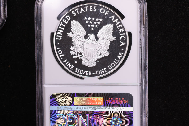 2016-W American Silver Eagle, First Day of Issue, Lettered Edge, NGC PF70 Ultra Cameo, Store