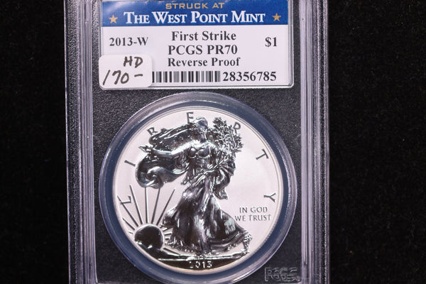 2013-W American Silver Eagle, PCGS PR70 Reverse Proof, Store #12224