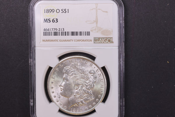 1899-O Morgan Silver Dollar, NGC Graded MS63. Store #08882