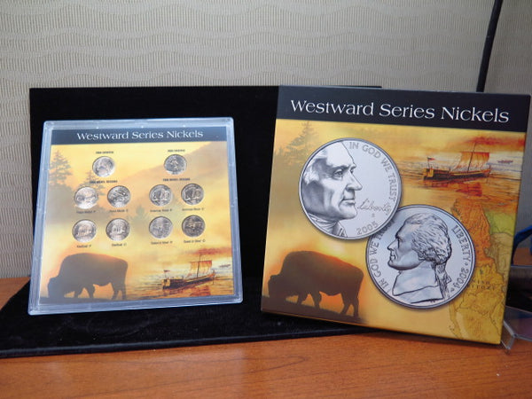 2004-2005-P and D Westward Series Nickels Set. In Original Government Packaging. Store # 12388