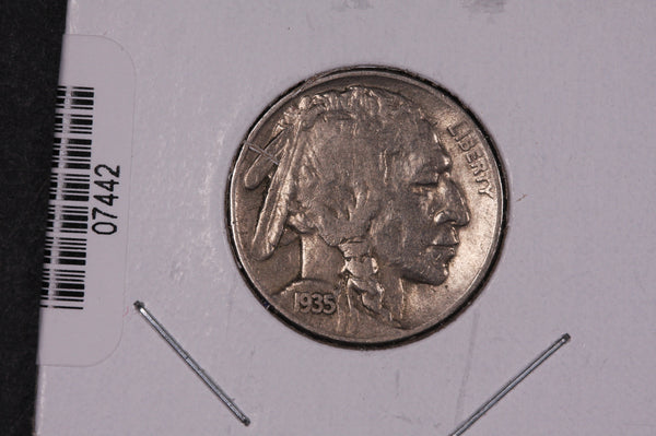 1935-S Buffalo Nickel, Average Circulated Coin.  Store #07442