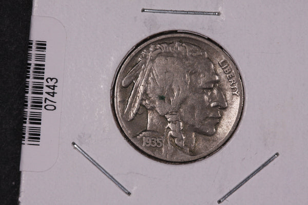 1935-S Buffalo Nickel, Average Circulated Coin.  Store #07443