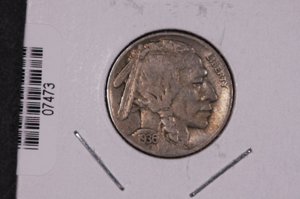 1936-S Buffalo Nickel, Average Circulated Coin.  Store #07473