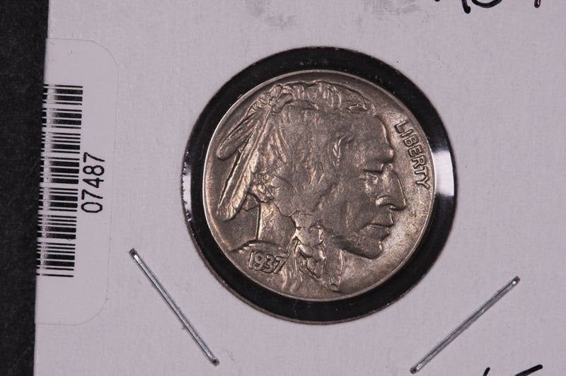 1937 Buffalo Nickel, Average Circulated Coin.  Store Sale