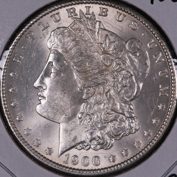 1900 Morgan Silver Dollar, Gem Mint State Uncirculated Coin, Store #DR0396