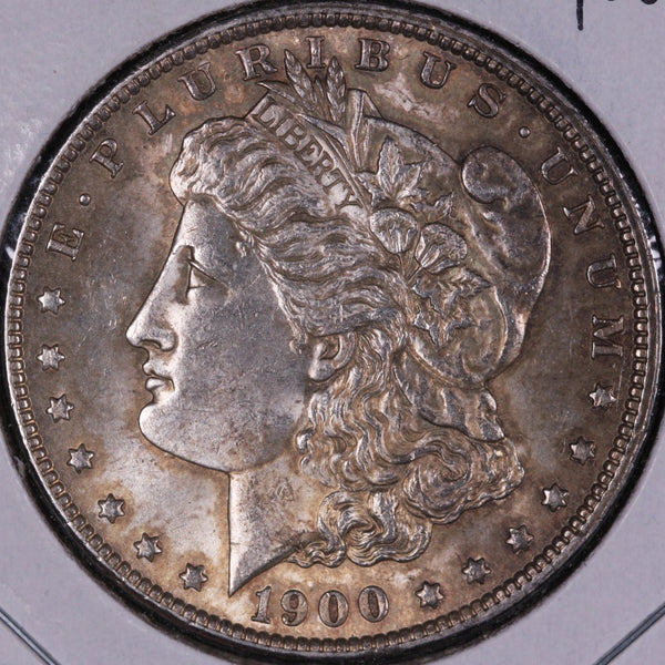 1900 Morgan Silver Dollar, About Uncirculated Coin, Store #DR0398