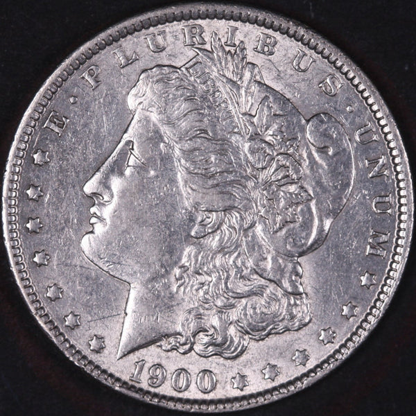 1900 Morgan Silver Dollar, About Uncirculated Coin, Store #DR0100