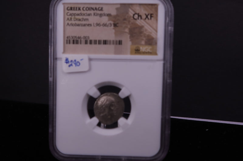 Greek Coinage, 1,96-66/3 BC. Drachm. NGC Graded Choice Extra Fine.
