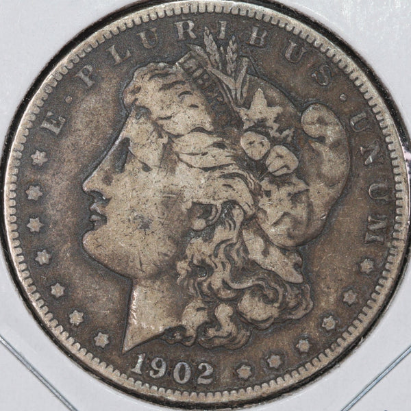 1902 Morgan Silver Dollar, Fine+ Circulated Coin, Store #DR0415