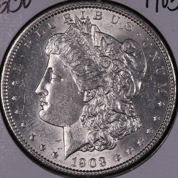 1903 Morgan Silver Dollar, Gem Mint State Uncirculated Coin, Store #DR0111