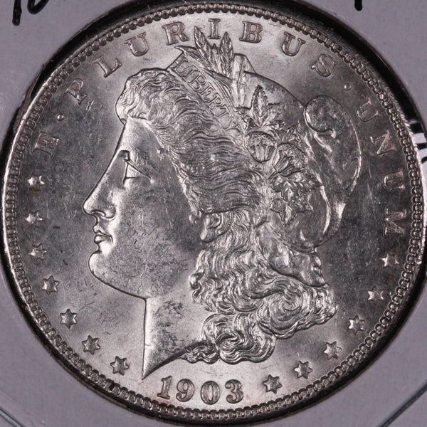 1903 Morgan Silver Dollar, Mint State Uncirculated Coin, Store #DR0416