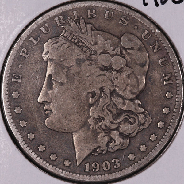 1903-S Morgan Silver Dollar, Fine Circulated Coin, Store #DR0430