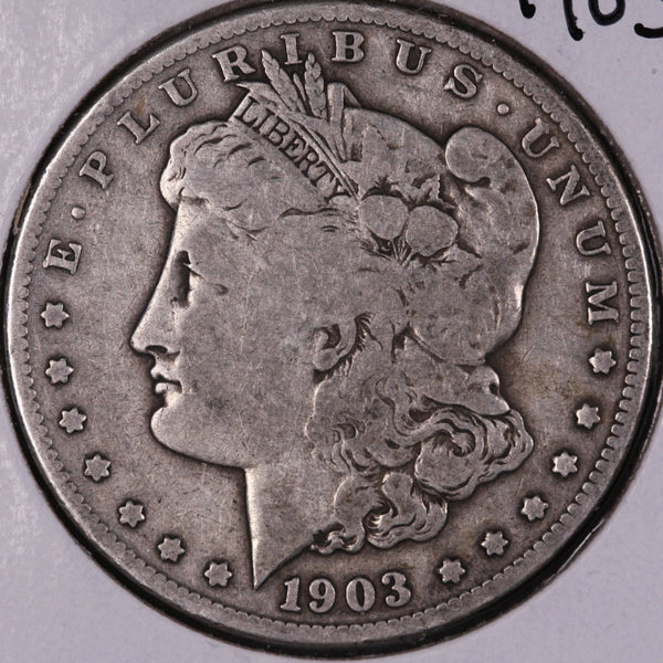 1903-S Morgan Silver Dollar, Very Good Circulated Coin, Store #DR0422