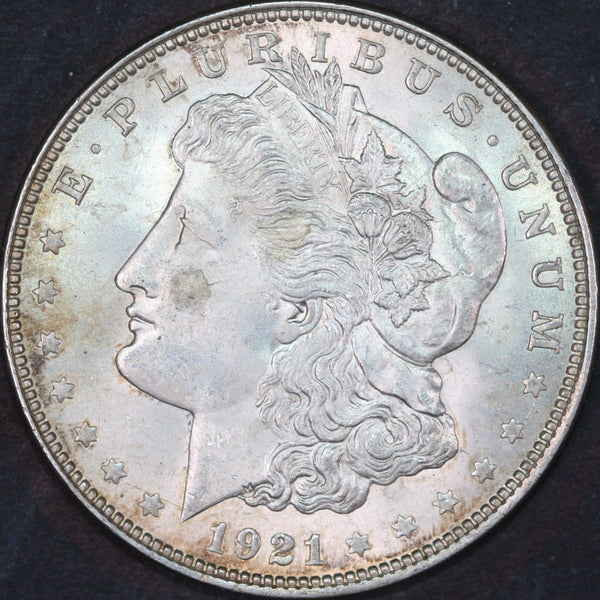 1921 Morgan Silver Dollar, Mint State Uncirculated Coin, Store #DR0122